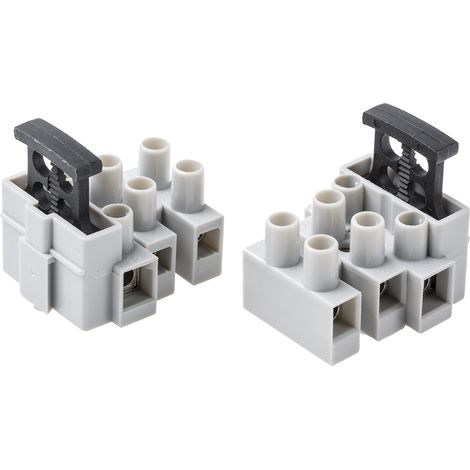 Bloc de jonction à fusible RS PRO, 3 pôles , 9mm, A visser, 6.3A ( Prix pour Paquet de 10 ) (1/2)