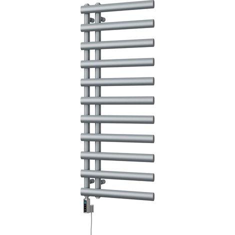 Elyan - Silver Electric Towel Rail H1238mm x W500mm 500w Thermostatic WIFI (1/3)