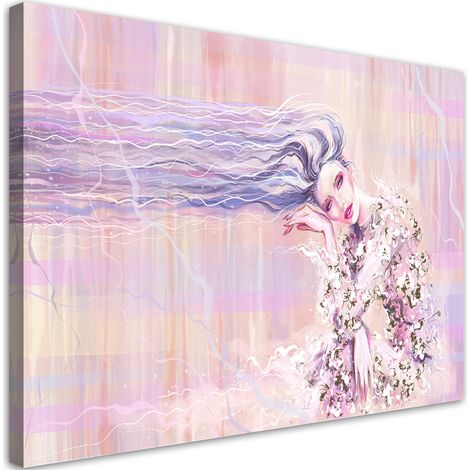 Tableau déco Une femme aux cheveux longs 60x40 (1/5)