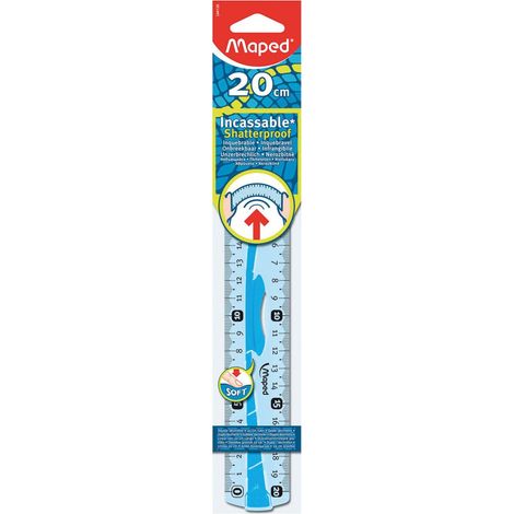Maped Flex 200 mm Plastica Blu, Translucent 1 pz (1/2)