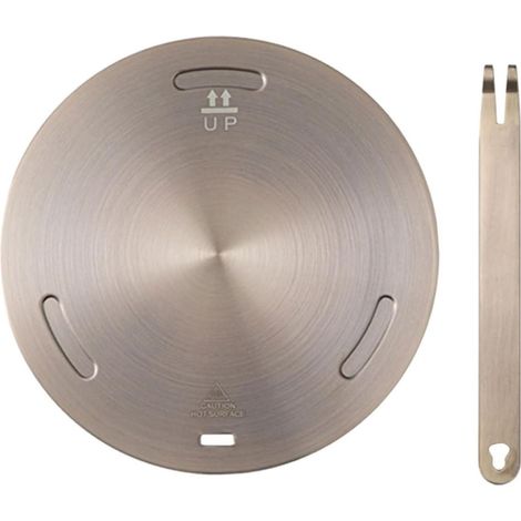20CM Adaptateur Plaque à Induction Électriques Poignée Sécurisée  En Alliage D'Aluminium Et Acier Inoxydable, Convient Aux Cuisinières à Gaz (1/5)