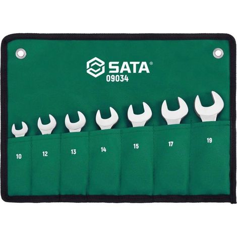 7 Tlg. Mini-Ratschen-Ringmaulschlüssel Set - 10, 12, 13, 14, 15, 17, 19 mm (1/4)