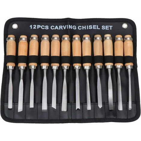 Tigrezy – Handmeißel-Set aus geschnitztem Holz, 12-in-1 Zimmerei-Hobelwerkzeug (1/5)
