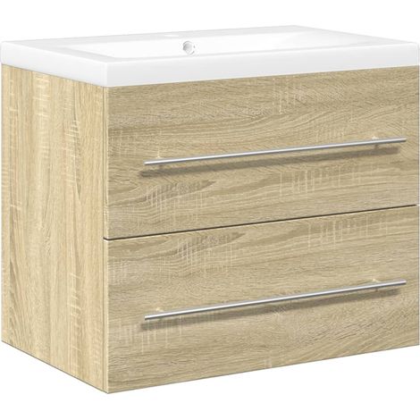 Maison Exclusive - 2-tlg. Badmöbel-Set Sonoma-Eiche Holzwerkstoff