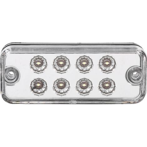 6 LED-Seitenmarkierungsleuchten mit je 8 weißen LEDs, Abstandsanzeige für Lkw, Anhänger und Nutzfahrzeuge – 6-Lampen-Signalset (1/5)