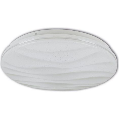 Plafonnier LED Connecté Effet Cristal Dimmable CCT WiFi App et Télécommande Métal Blanc - PANGIVO (1/5)