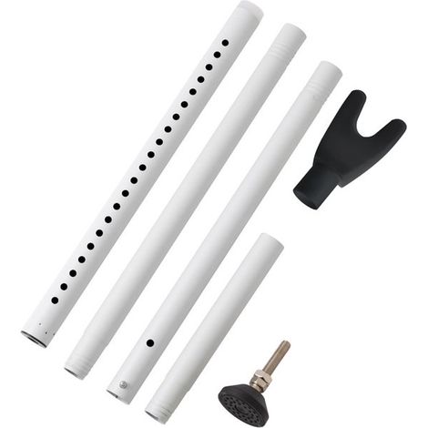 Soporte para puerta - Barra de soporte para puerta - Tope de puerta - Seguridad adicional - Mecanismo ajustable - 105 cm - Blanco (1/5)