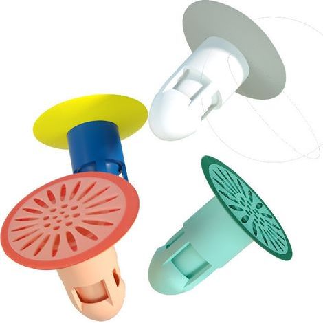 4 geruchshemmende Verbindungsstücke für Duschbodenabläufe, geruchshemmender Gummi-Duschbodenablauf, Badezimmerablauf, ohne Filter, geeignet für Badezimmerleckagen – C (1/4)