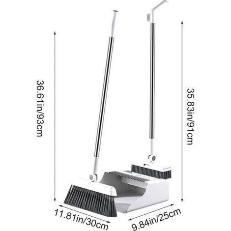 Balai Et Pelle A Poussiere - Ensemble De Nettoyage Pour Sol Dur - Usage Interieur - 1 Unite (1/5)