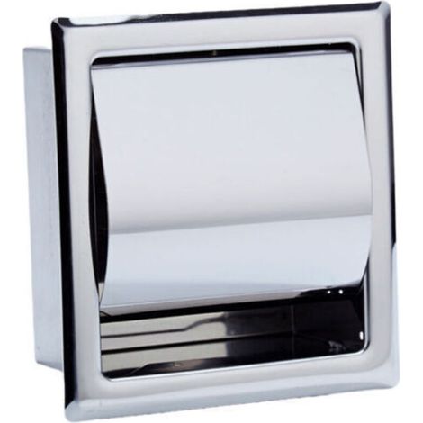 Porte Papier Toilette,porte-rouleau de papier toilette en acier inoxydable chromé imperméable, boîte de papier rouleau de distributeur de tissus dissimulé pour salle de bains, vestiaire (1/5)