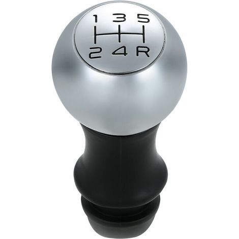 Chrome gear shift knob, manual transmission shift head adapter, 5-speed gearbox, suitable for Peugeot 106, 206, 207, 306, 307, 407, 408, 508, 807 (1/5)