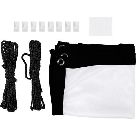 Écran projection 16:9 – Polyester blanc, sans plis, portable (1/5)