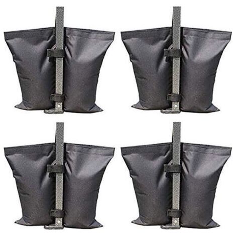 BUNTHAUS Sac de lestage robuste de qualité industrielle avec coutures doubles pour auvent de tente dépliable ,Tente fixe sac de sable,Noir,41.5x40x34cm (1/5)