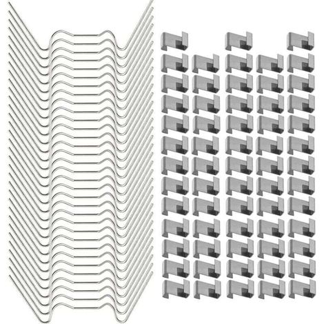 Packung mit 150 Federclips für Gewächshausglas, Verglasungen, Korridore, Glasscheiben und Fenster. Enthält 75 W-Clips und 75 Z-Clips zum Austausch von Gewächshausglas.