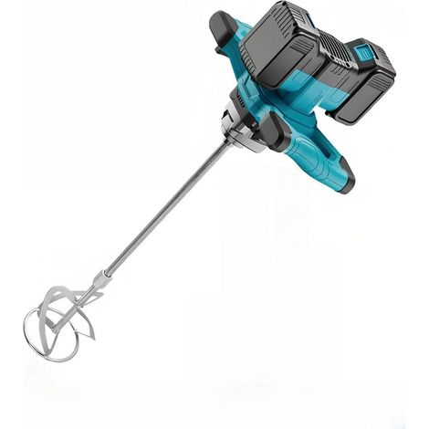 Perceuse multifonction industrielle 20V 10x double batterie pour forage glace mélange et perçage sol, inclut tige de mélange complète (1/5)