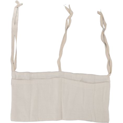 Poche de rangement ajustable pour lit bébé, 2 compartiments pour jouets, couleur beige, porte-bagage suspendu (1/5)