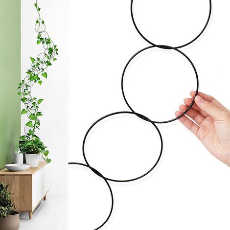 Support mural en métal pour plantes grimpantes, composé de 24 pièces et d'une hauteur de 229 cm. (1/5)