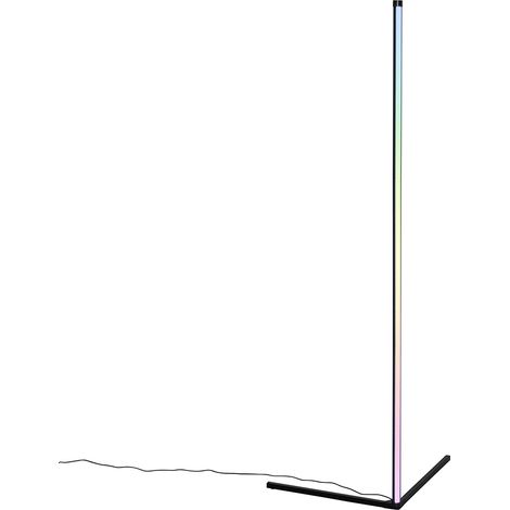 QAZQA Floor Lamp Black Incl. LED with RGB and Remote Control - (1/5)