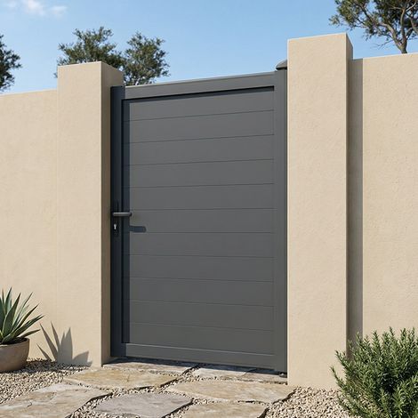 Portillon plein (Gris anthracite RAL 7016 - L 1000 x H 1715 mm)