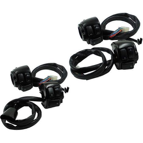 Motorrad 1" 25mm Lenker-Bedienschalter-Kabelbaum Hupe Blinker