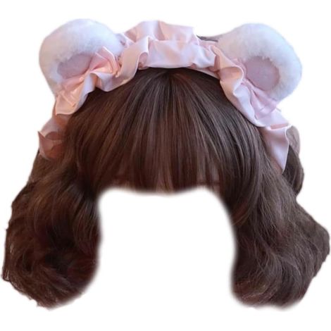 Cosplay Peluche Ours Oreille Cheveux Hoop Femme Ours Oreille Forme Maquillage Bandeau pour Prendre Photo Cheveux Accessoires Multicolore (1/5)