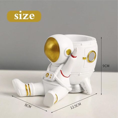 Stiftehalter aus Astronautenharz, Bleistifthalter, Stifteorganizer, Kosmetikpinselhalter, dekoratives Stifteetui, Stiftehalter, Make-up-Pinselhalter (B)