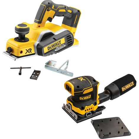 Dewalt DCP580N 18v XR Cordless Brushless Planer & Fence & DCW200N Orbital Sander (1/4)