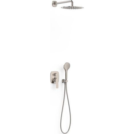 Kit mitigeur encastré 2 voies Rapid‑box pour douche Loft Acier - TRES 22238004AC