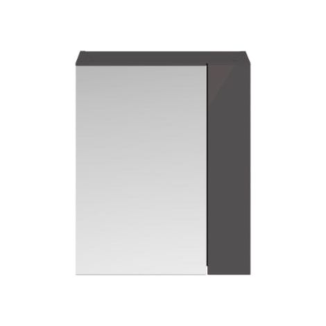 Nuie Athena Mirrored Cabinet (75/25) 600mm Wide - Gloss Grey (1/5)