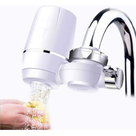 Wasserhahn-Wasserfilter, Küchenwasserfilter, reinigt und entfernt Verunreinigungen aus dem Wasser, rostentfernender, waschbarer Mini-Keramik-Perkolator-Wasserfilter (1/5)