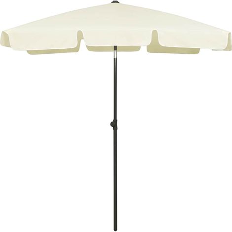 Parasol de plage - Parasol de Jardin Parasol droit Jaune sable 180x120 cm BV711777 - BonneVie (1/5)