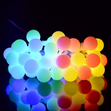 Solarbetriebene Lichterkette für den Außenbereich, 8 Modi wasserdichter Dekorationsbeleuchtung für Garten und Partys, 9,5 m lange Lichterkette mit 5 farbigen Strängen. (1/5)
