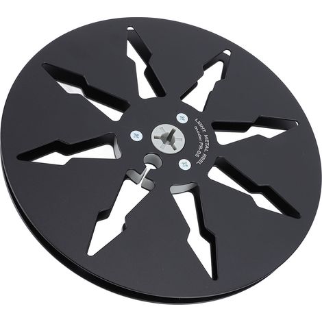 Bobine de bande magnétique vide 1/4" (7 pouces), 8 trous, en alliage d'aluminium, pour magnétophone à bobines ReVox et Studer, noire. (1/5)