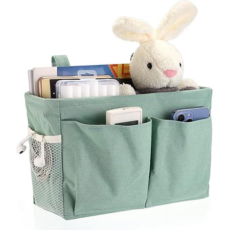 Table de lit pliante rangement suspendu poches paniers ajustables ruban adhésif organisateur caddy polyvalent sac pour la maison bureau école (1/3)