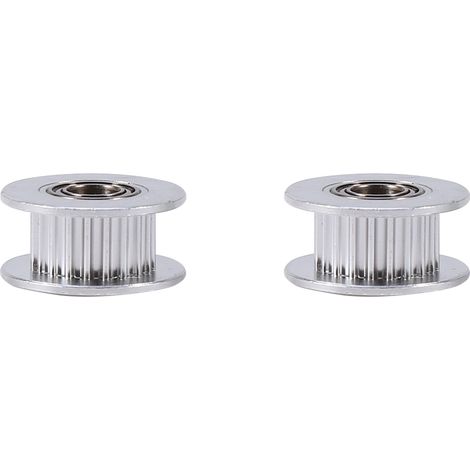 2pcs Aluminum 5mm Inner Diameter Timing Belt Drive Idler Pulley With Bearing for 3D Printer