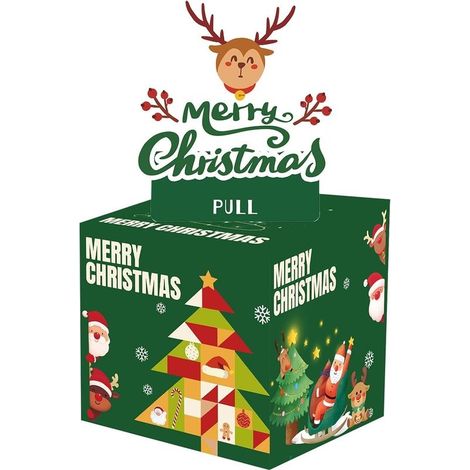 Tirelire of Christmas for gift in especes, box gift surprise of Christmas, box gift amusante to pull of the silver of the tirelire, drawer to monnaie of Christmas with card of output (style B) (1/5)