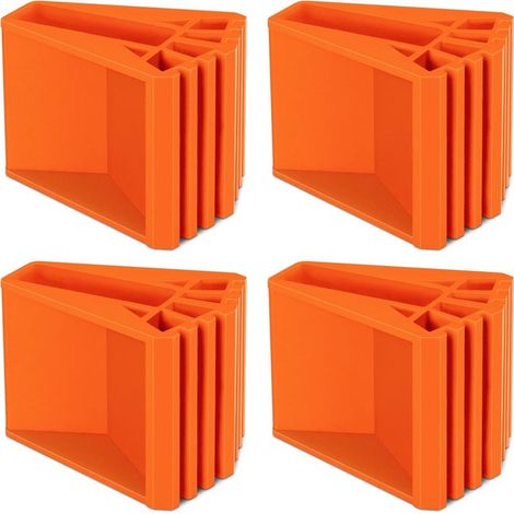 orange,Lot de 4 pieds d'échelle, pieds en caoutchouc, antidérapants, pièces de rechange pour échelle, télescopiques, à chevrons (1/5)