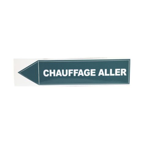 Étiquette souple adhésive chauffage aller (X 10) - DIFF