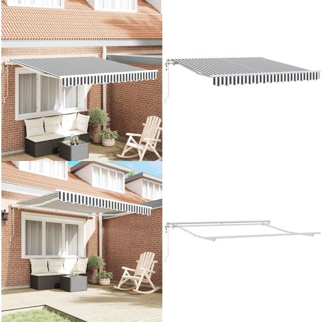 Markise Automatisch Anthrazit & Weiß 300x250 cm - Terrassenmarkise - UV-Schutz (1/5)