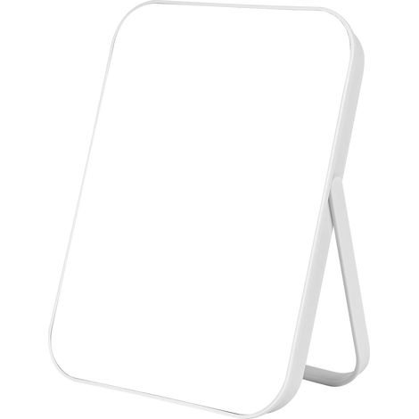 Specchio Super HD, 24 17,5 cm, specchio per il trucco bianco, supporto da tavolo pieghevole, design portatile, facile da trasportare, specchio da viaggio ultra sottile e resistente. (1/5)