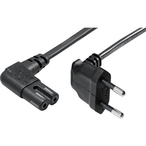 MaxTrack Cable de conexión de Corriente para Ahorrar Espacio – N8-3L, Enchufe Europeo en ángulo de Doble Ranura, para Consolas de Juegos como PS5 y Xbox, Cable de alimentación para televisores (1/2)