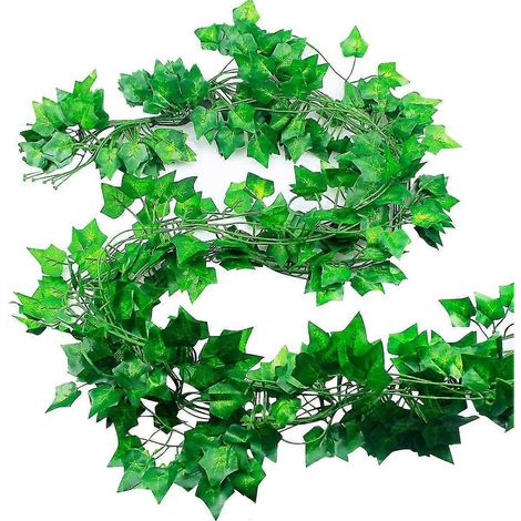 Guirlande de 2 feuilles d'érable artificielles à suspendre, plante grimpante. (1/4)