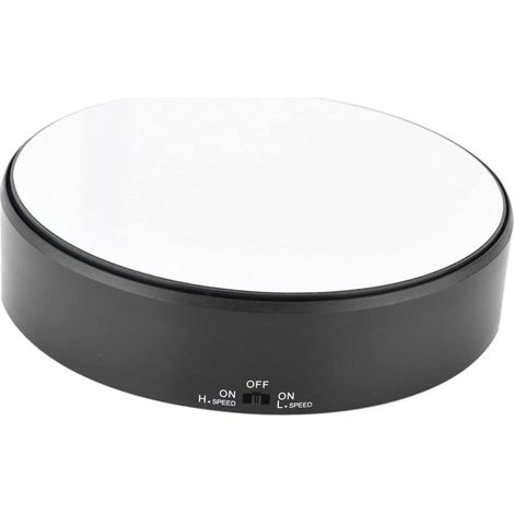 360° Display Mirror - Adjustable Speed Rotating Jewelry Stand - Sturdy ABS Rotating Stand for Jewelry, Watches, Cosmetics and Models (1/5)