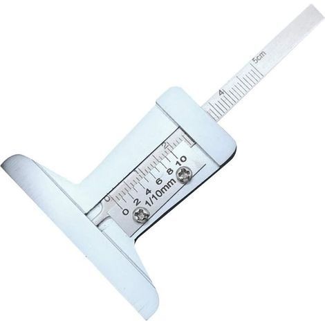 Jauge de Profondeur de Pneu de Voiture, MoreChioce Pneus Jauge de Profondeur en Acier Inoxydable Portable Jauge de Profondeur Ajustable avec Vis de Verrouillage,Couper 0 à 10 mm (1/4)