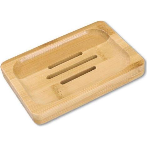 2Pcs Bambou Naturel en Bois Porte Savons Boîte à Savon pour Salle de Bains Douche Porte-savons Artisanat pour Savon, éponges et Pl (1/5)
