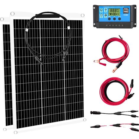 Kit de sistema solar, panel monocristalino, alta eficiencia, kit de 200 W (1/2)