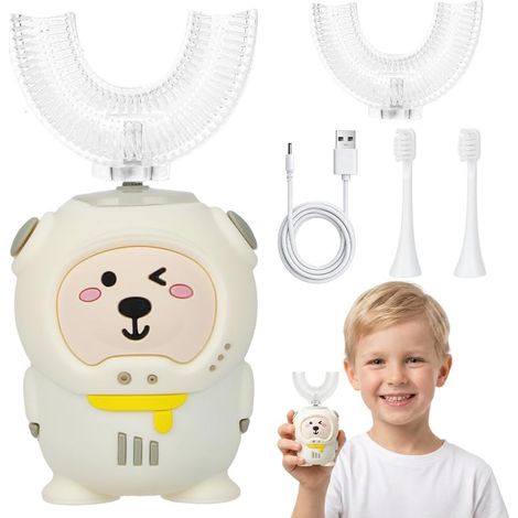Spazzolino a forma di U per bambini, 3 modalità di funzionamento. (1/5)