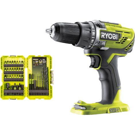 Pack RYOBI - Perceuse-visseuse R18DD3-0 - 18V One+ sans batterie ni chargeur - Coffret empilable impact 38 accessoires perçage-vissage-boulonnage RAK38DSDI2 (1/5)