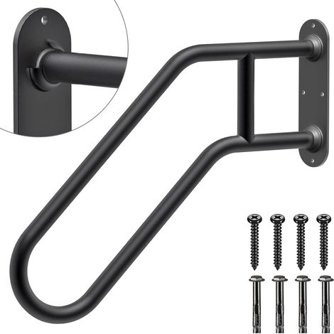 Outdoor Handrail 1 to 3 Steps, Indoor Wall Mount Stair Railing, U-shaped Safety Railings for Stairs, Railings (1/5)