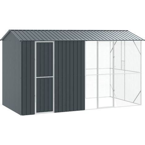 Cage pour oiseaux Anthracite 430 x 208 x 247 cm Acier galvanisé (1/5)